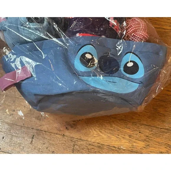 Stitch Disney Dog Toy Gift Set 2 Squeaky Plush 18"H & 8"H Blanket & Basket New - Picture 7 of 12